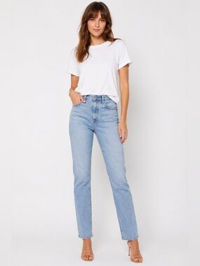 Veronica Beard Ryleigh Slim Straight High Rise Jeans in Amethyst Size 26
